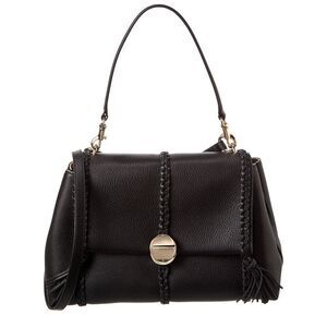 Chloe Penelope Medium Leather Satchel, Black